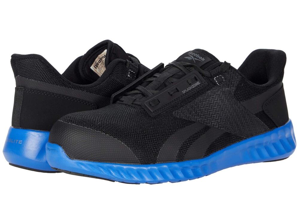 REEBOK DAY ONE SAFETY SUBLITE LEGEND EH COMP TOE BLACK/BLUE MEN'S 10, WOMEN'S 12